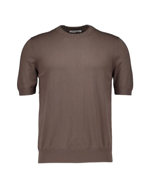 Gran Sasso Brown Round-Neck Knitwear for men