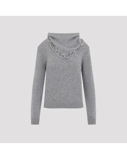 Prada Gray Cashmere Knitwear