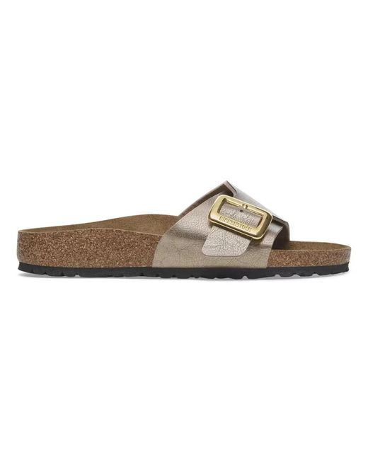 Sliders Birkenstock en coloris Brown