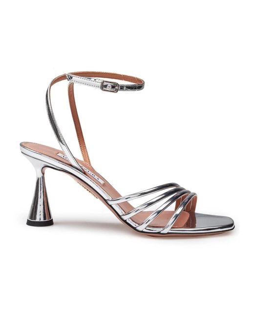 High Heel Sandals di Aquazzura in Metallic