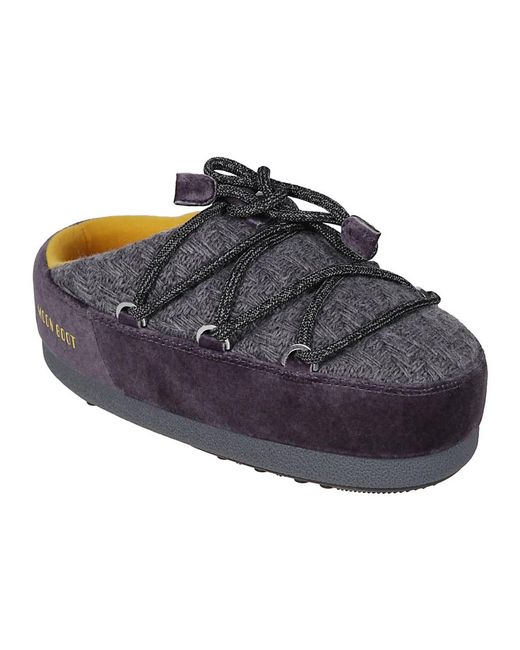 Moon Boot Blue Evx Strick-Mules