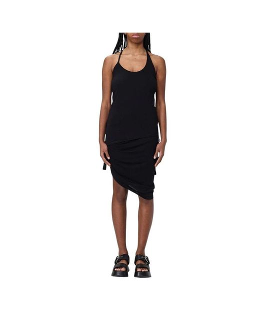 Helmut Lang Black Midi Dresses