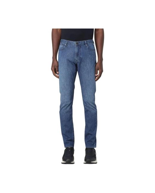 Emporio Armani Blue Slim-Fit Jeans for men
