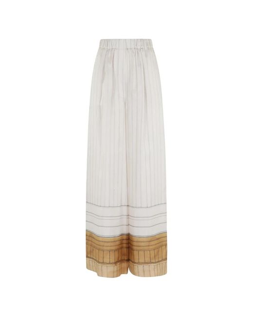 Alysi Broeken ,Veelkleurig ,Pantalone Pinstripes in het White