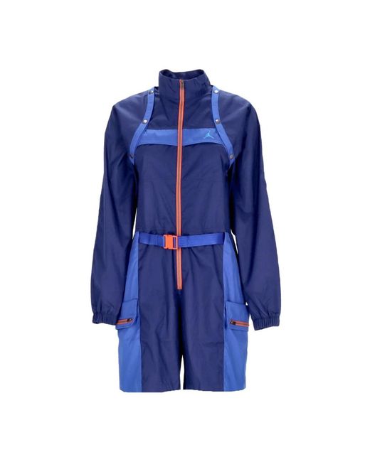 Nike Fitness ,Blauw ,Polyester Blauwe Utility Jumpsuit Met Afneembaar Vest in het Blue