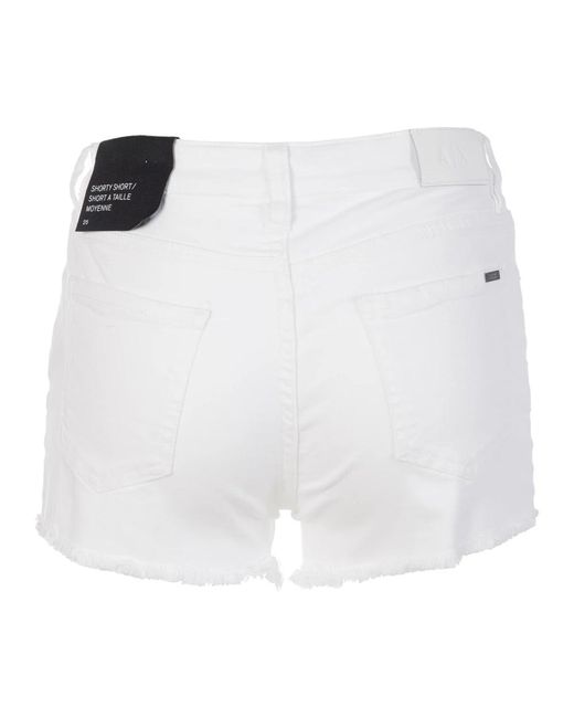 Shorts > denim shorts Armani Exchange en coloris White