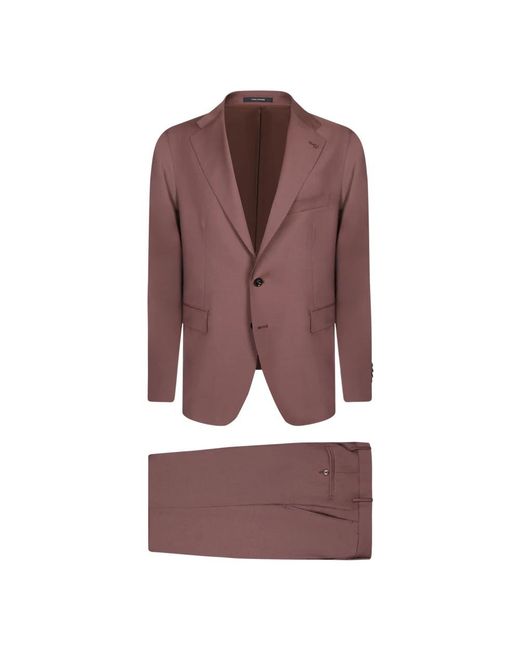 Tagliatore Brown Single Breasted Suits for men