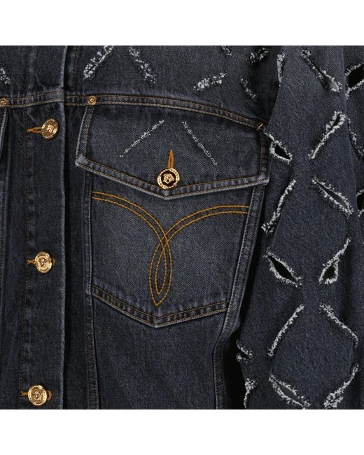 Jackets > denim jackets Versace en coloris Blue