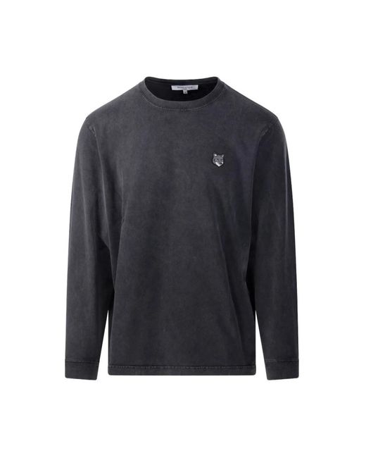 Maison Kitsuné Blue Long Sleeve T-Shirts for men