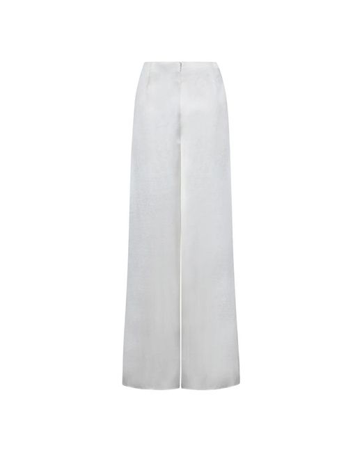Ralph Lauren White Wide Trousers