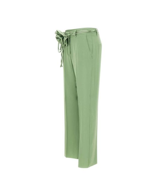 Marella Green Slim-Fit Trousers