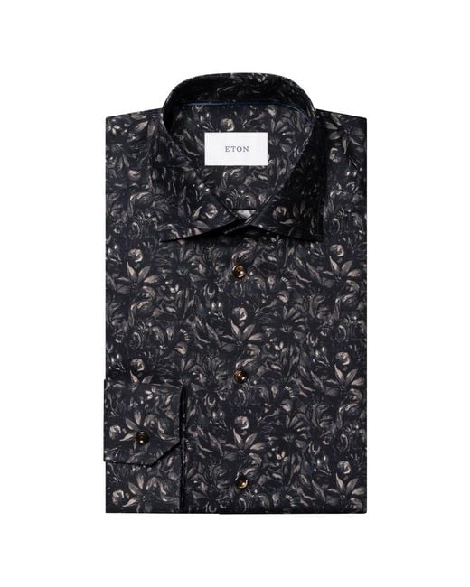 Eton of Sweden Black Casual Shirts for men