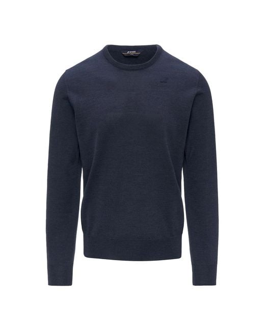 K-Way Round-Neck Knitwear in het Blue voor heren