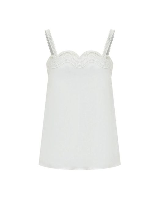 HUGO White Sleeveless Tops