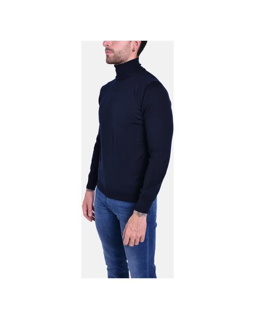 Kangra Blue Turtlenecks for men