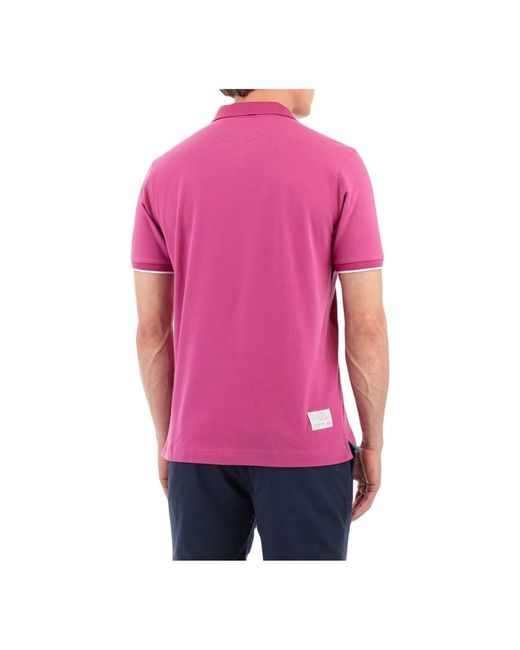 La Martina Polo shirt piquet stretch in Pink für Herren