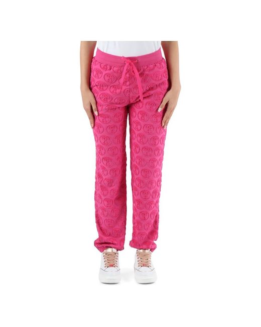 Pantaloni sportivi in misto cotone di Moschino in Pink