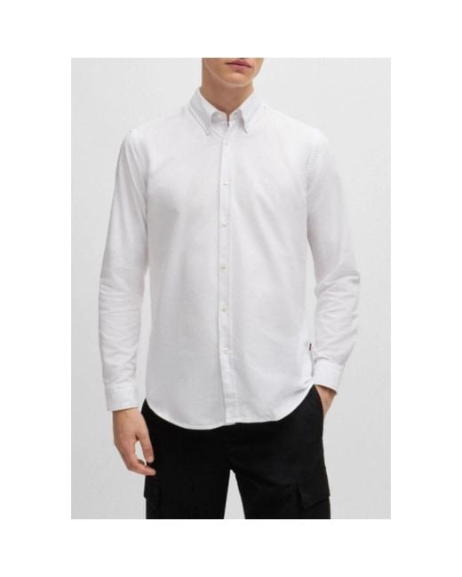 Boss White Formal Shirts for men