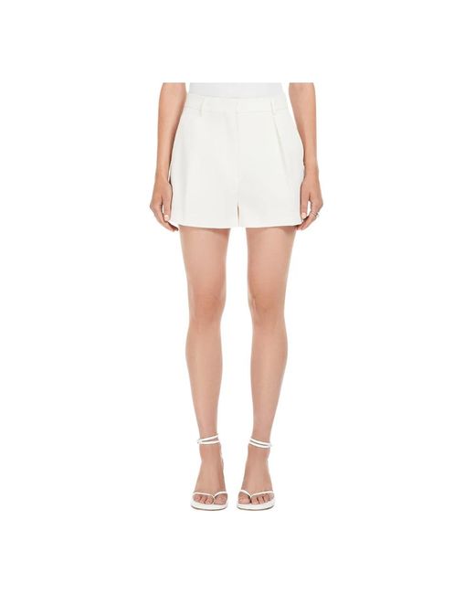 Sportmax White Baumwoll-gabardine sommer shorts