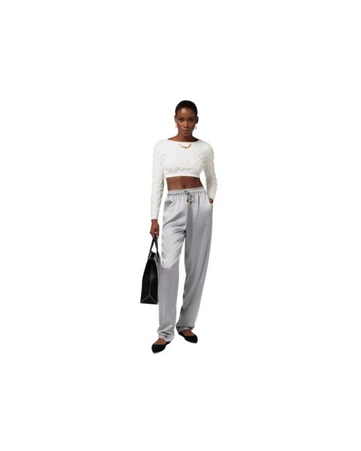 Elisabetta Franchi Gray Sweatpants