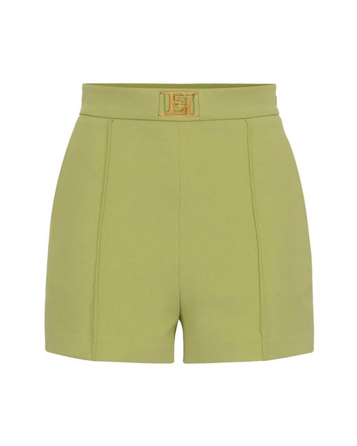 Elisabetta Franchi Green Short Shorts