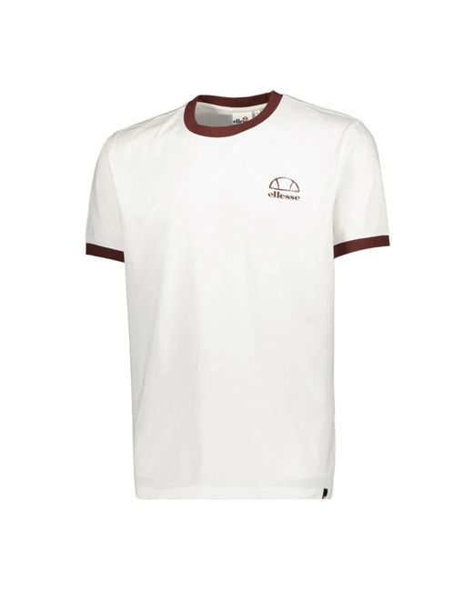 Ellesse Tops ,Wit ,Katoen Witte Logo T-Shirt Verfrist Je Look in het White voor heren