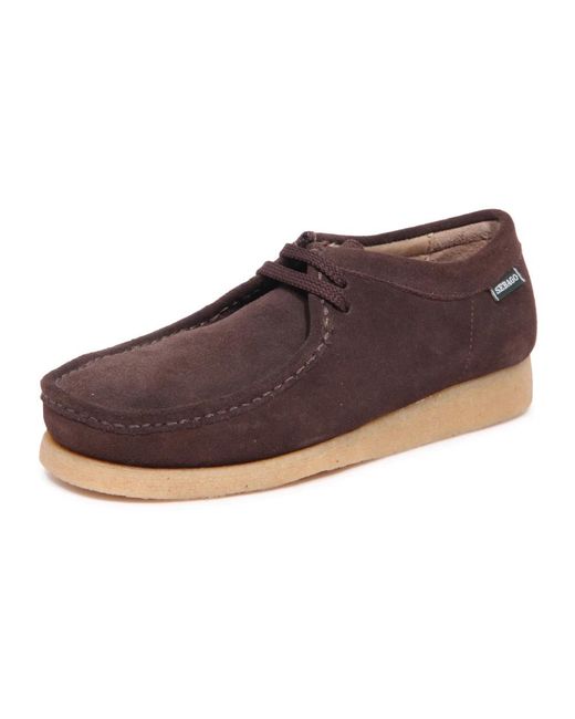 Sebago Brown Laced Shoes for men