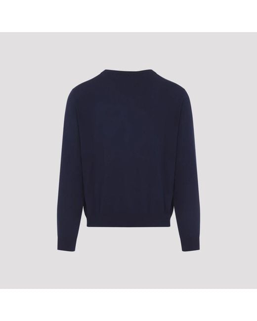 Etro Blue Round-Neck Knitwear for men