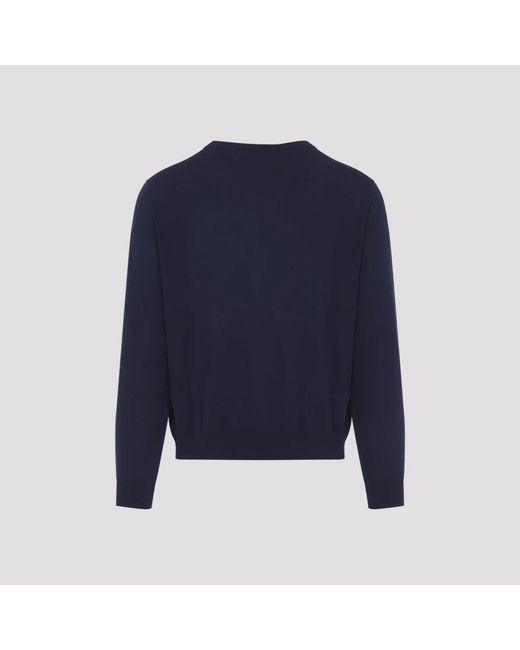 Etro Truien & Vesten ,Blauw ,Gebreide C-Hals in het Blue voor heren