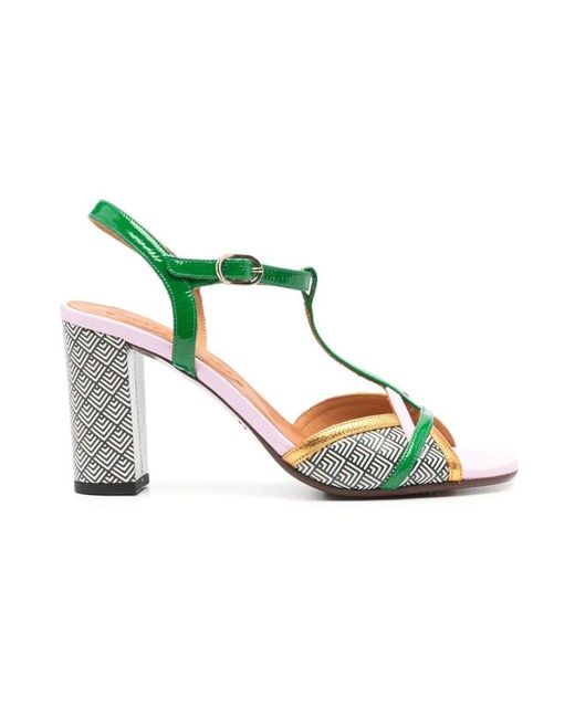 Chie Mihara Green Grasgrüne blockabsatz sandalen