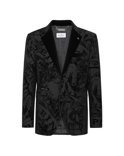 Philipp Plein Jassen ,Zwart ,Katoen Wool Blazer Lord Fit in het Black voor heren
