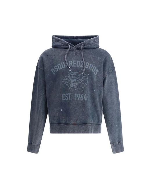 DSquared² Blue Hoodies for men