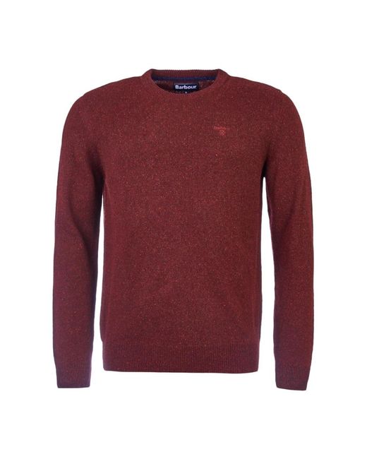 Barbour Red Round-Neck Knitwear for men