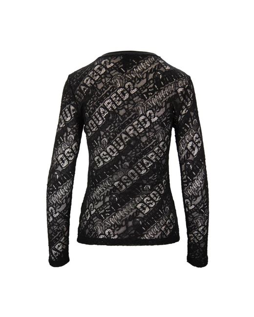 DSquared² Black Long Sleeve Tops