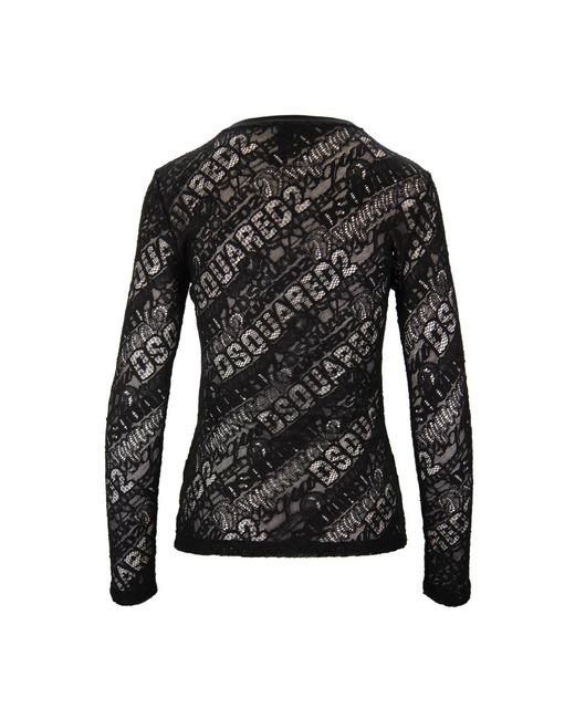 Long Sleeve Tops DSquared² en coloris Black