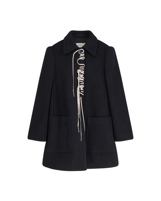 Dries Van Noten Black Single-Breasted Coats