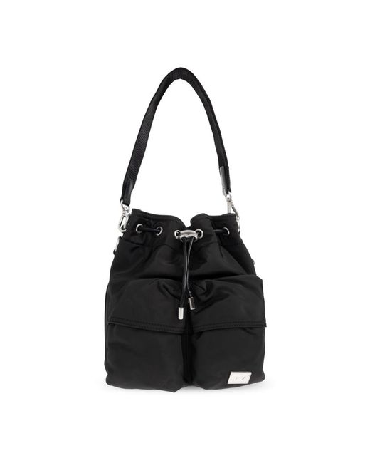 DIESEL Black Bucket Bags for men