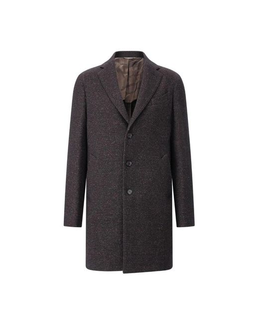 Maurizio Baldassari Black Single-Breasted Coats for men