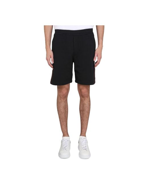 McQueen Black Casual Shorts for men