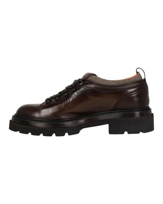 Santoni Brown Lace-Up Shoes for men
