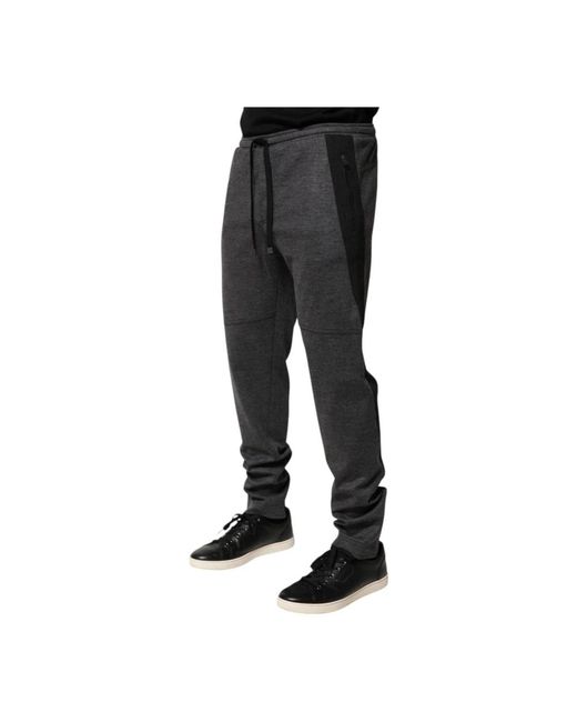 Dolce & Gabbana Black Sweatpants for men