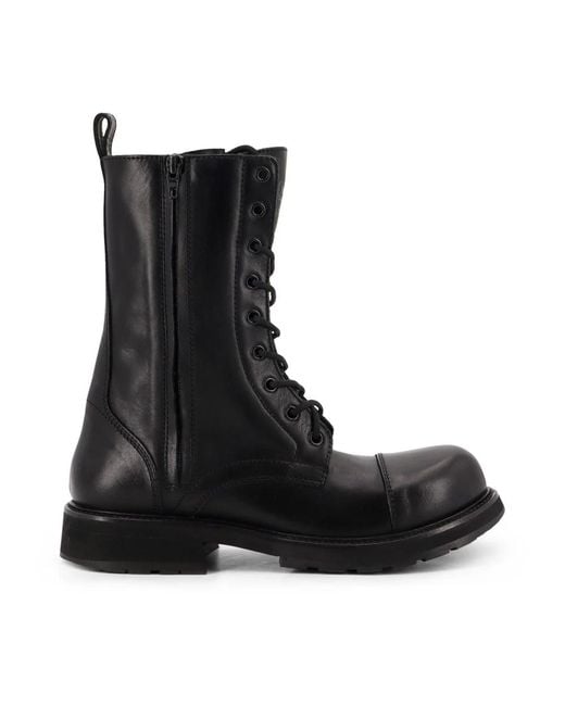 Balenciaga Black Lace-Up Boots