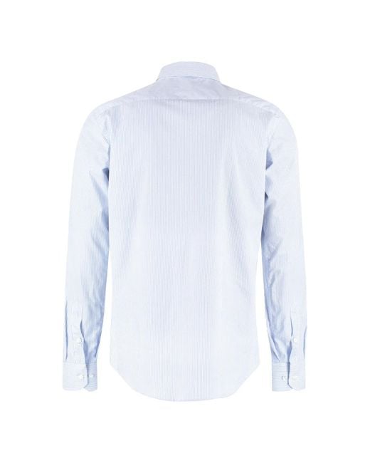 THE (Alphabet) Blue Formal Shirts for men