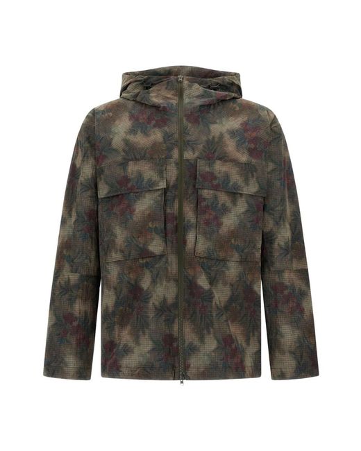 Herno Tropical Pattern Ripstop Parka in het Green voor heren