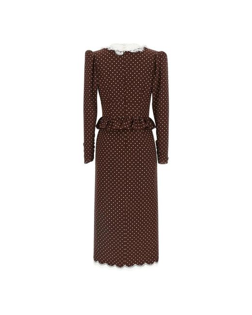 Alessandra Rich Brown Maxi Dresses