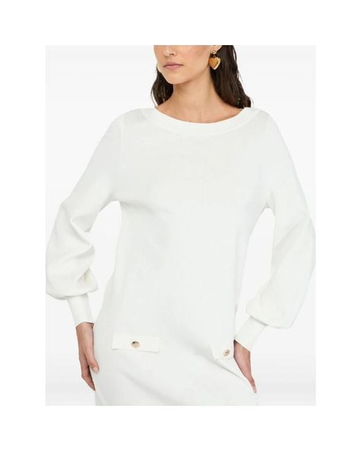 Liu Jo White Knitted Dresses