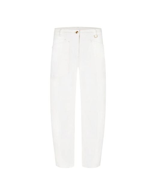 Cambio White Loose Fit Jeans