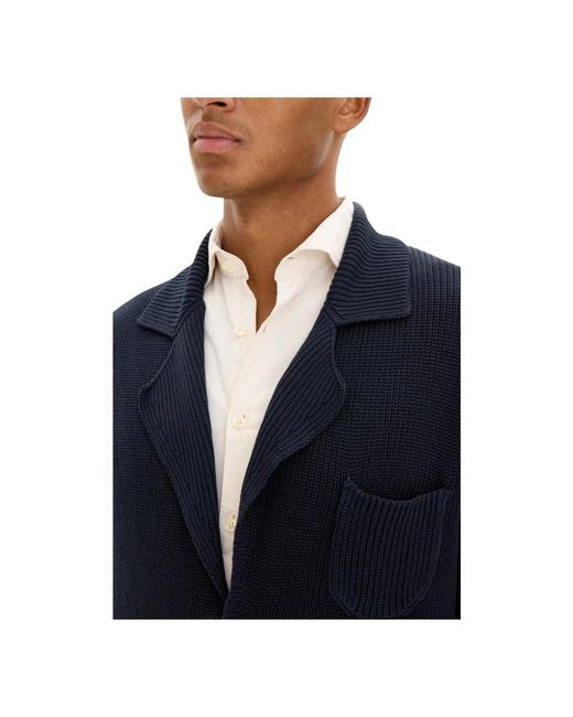 Oscar Jacobson Truien & Vesten ,Blauw ,Katoen Regular Fit Katoenen Vest in het Blue voor heren