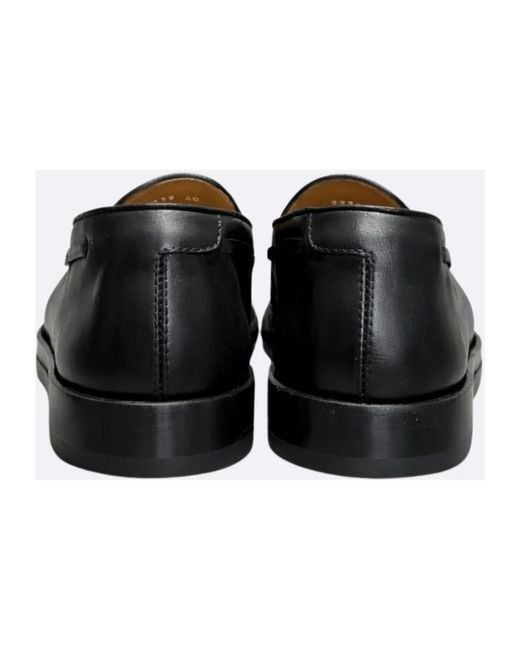 Doucal's Black Boat Shoes for men