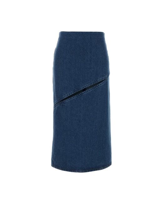 Jil Sander Blue Denim Skirts